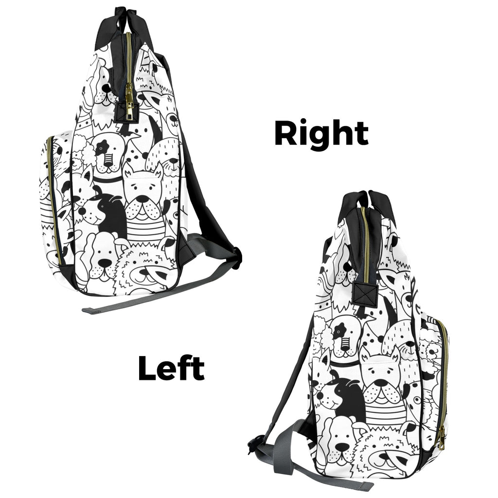 Black And White Dogs - Multi-Function Backpack, Nappy / Diaper Bag