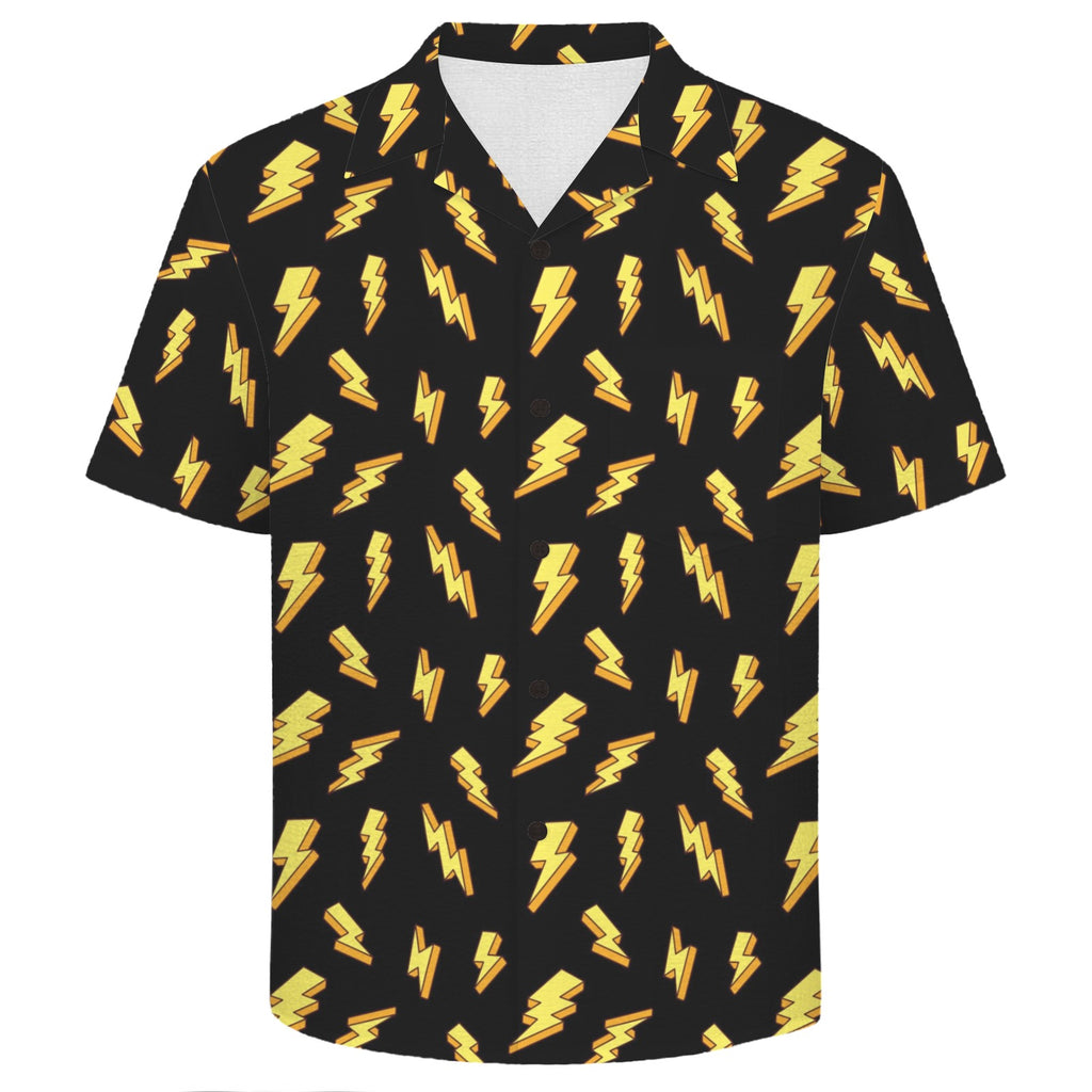 Lightning Bolts Men's Crinkle Hawaiian Shirt
