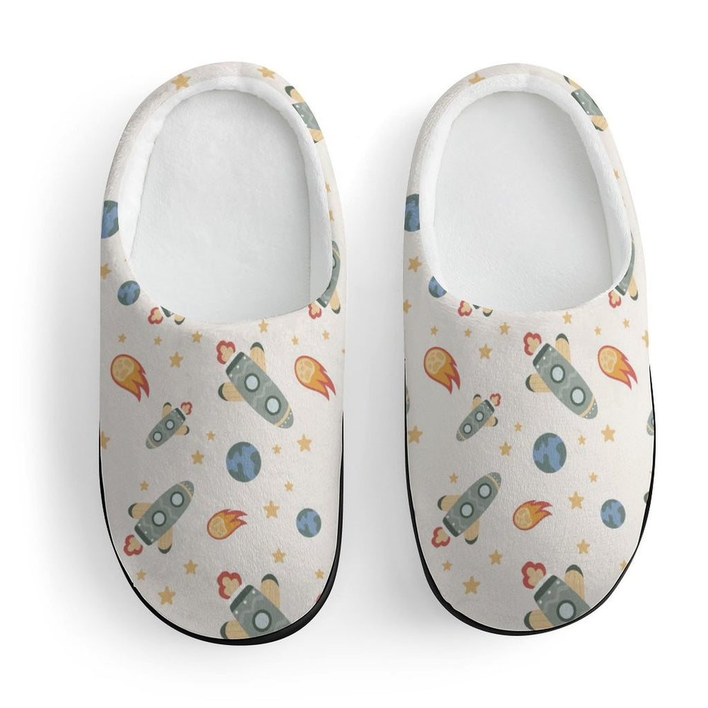 Rockets Kids Cotton Slippers Kids Cotton Slippers Printed Offshore Space