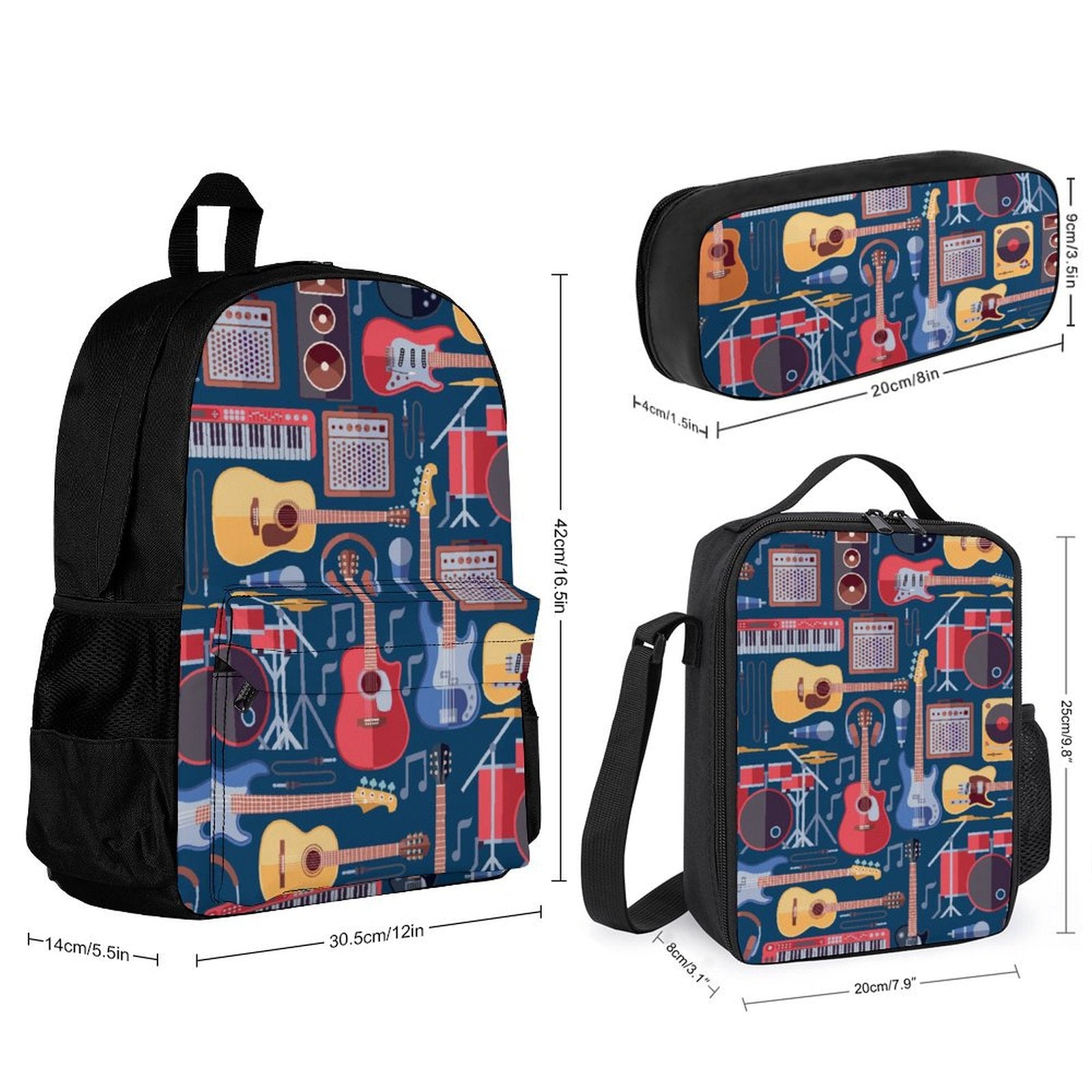 Musical Instruments - Three Piece Backpack Set