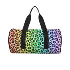 Rainbow Leopard Print Duffle Bag Duffle Bag Printed Offshore