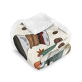 All The Coffee Double-Layer Fleece Blanket 51"x59" One Size Double-Layer Throw Blanket Printed Offshore