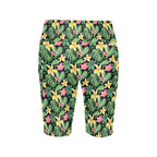 Frangipani Women's Bike Shorts With Side Pockets Women's Bike Shorts Plants Printed Offshore