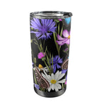 Butterfly Flowers - 20oz Mobile Tumbler with Lid (Black Lock) One Size 20oz Travel Mug Printed Offshore