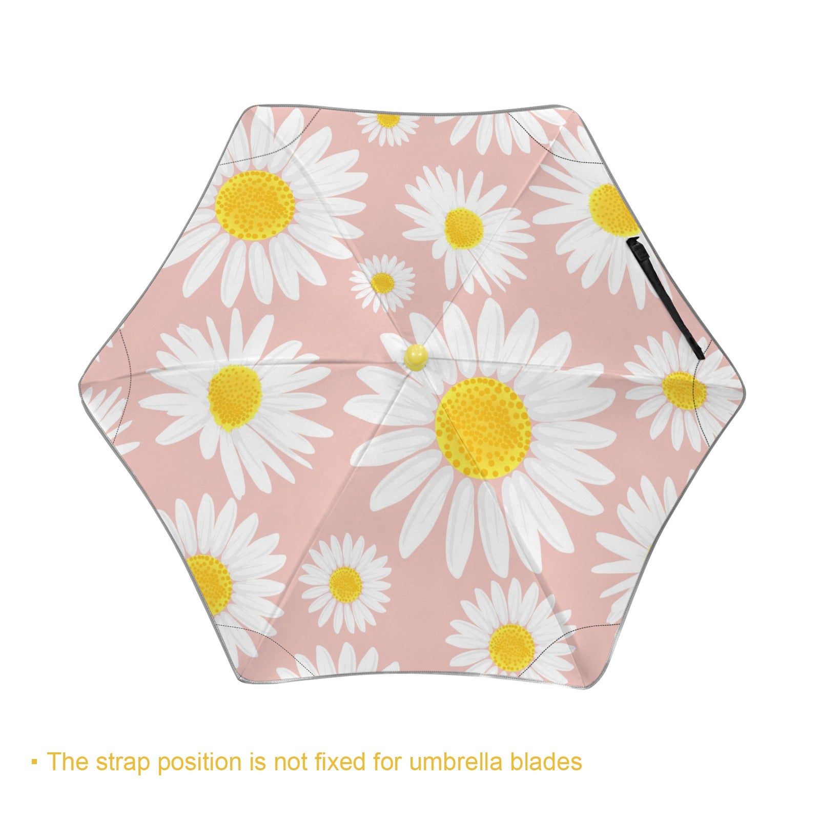 Daisies On Pink Kids Safe Round Corner Umbrella Kids Safe Round Corner Umbrella Plants Printed Offshore