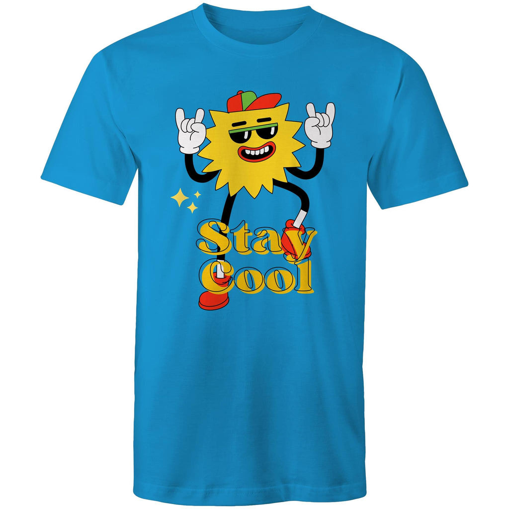 Stay Cool - Mens T-Shirt Arctic Blue Mens T-shirt Printed In Australia