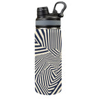 Crazy Geometric - Insulated Water Bottle with Dual-Use Lid (18oz) One Size Insulated Water Bottle with Dual-Use Lid (18oz) Printed Offshore