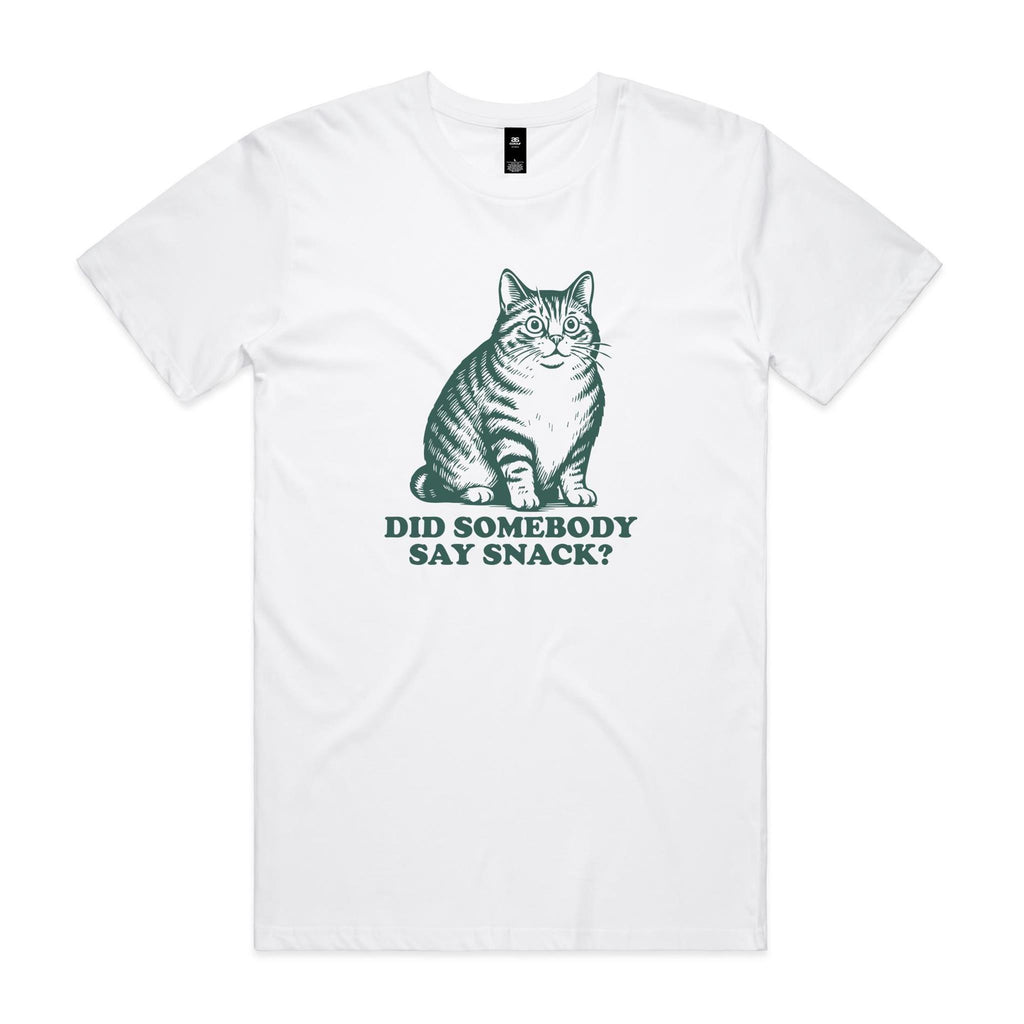 Cat, Did Somebody Say Snack? - Mens T-shirt