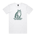 Cat, Did Somebody Say Snack? Men's AS Colour T-shirt White Mens T-shirt animal Food Printed In Australia