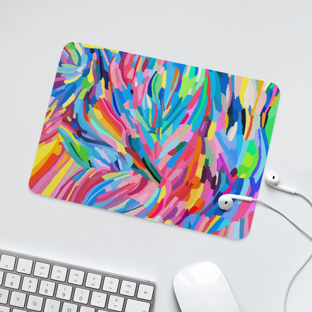 Brushstrokes Leather Mouse Pad Leather Mouse Pad Printed Offshore