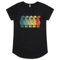 Guitar Headstock Womens Scoop Neck T-Shirt Black