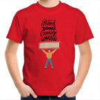 Read Books, Change The World - Kids Youth T-Shirt Red Kids Youth T-shirt Printed In Australia Reading