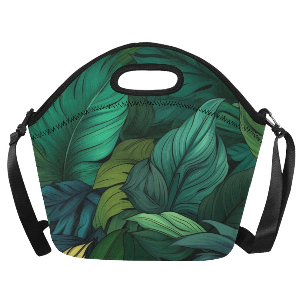Tropical Leaves - Neoprene Lunch Bag One Size Neoprene Lunch Bag Printed Offshore
