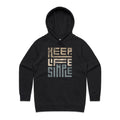 Keep Life Simple Women's AS Colour Hoodie Black Womens Hoodie Printed In Australia