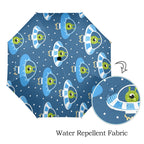 Cute Aliens in UFOs - Semi-Automatic Foldable Umbrella (Model U12) Semi-Automatic Foldable Umbrella (U12)