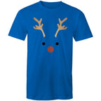 Red Nose Reindeer - Mens T-Shirt Bright Royal Mens Christmas T-shirt Christmas Printed In Australia