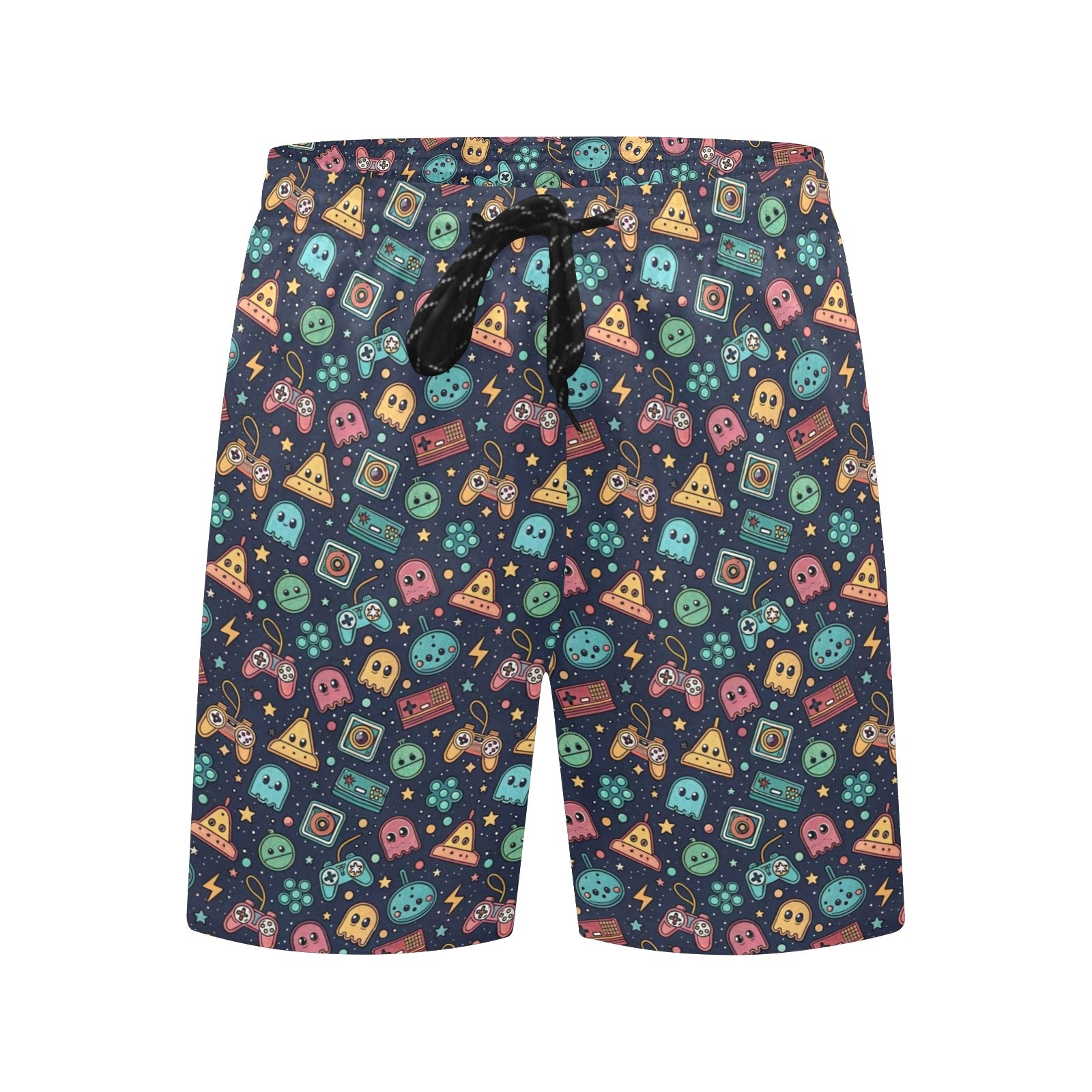 Video Game Men's Mid-Length Beach Shorts Men's Mid-Length Beach Shorts Games Printed Offshore Retro