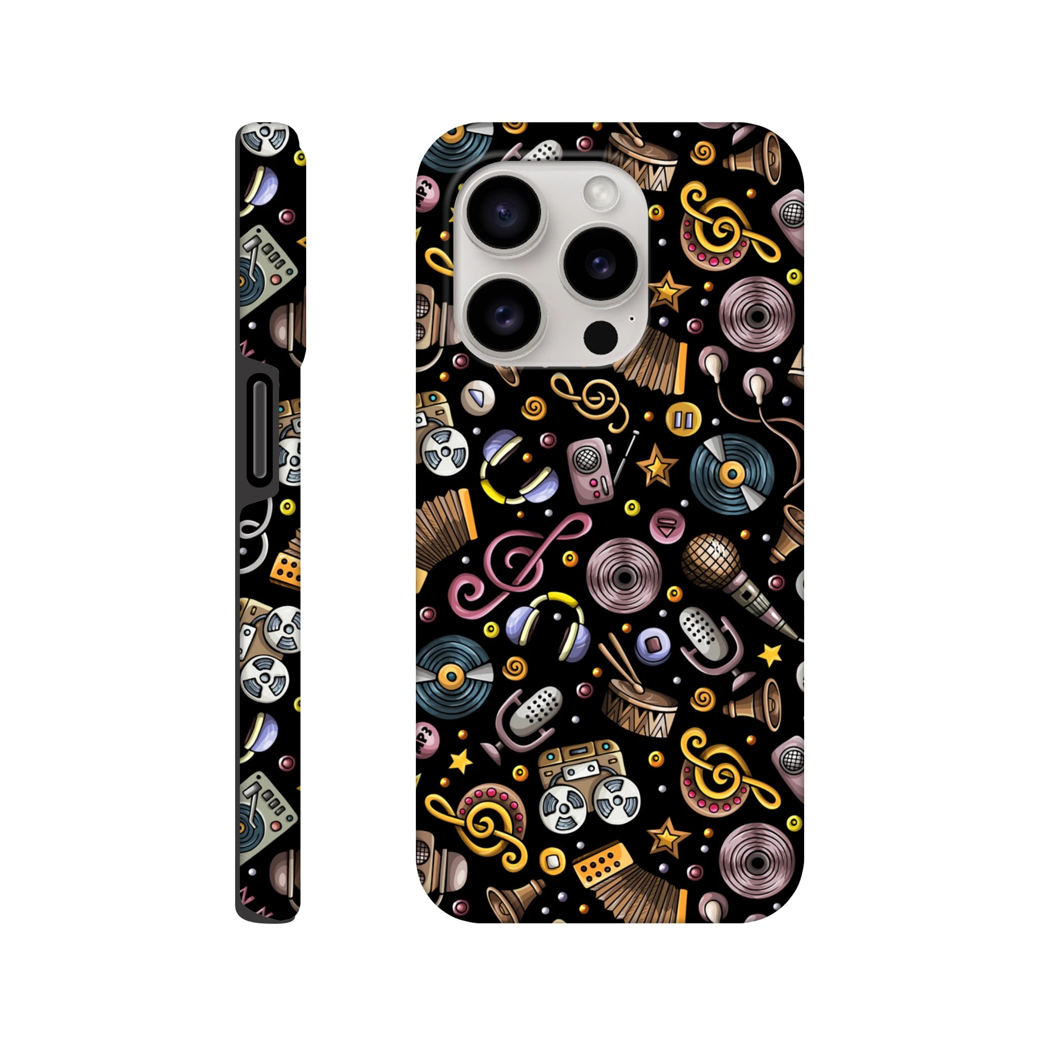 Retro Music Mix - Apple iPhone Tough case iPhone 15 Pro iPhone Tough Case Globally Fulfilled Music