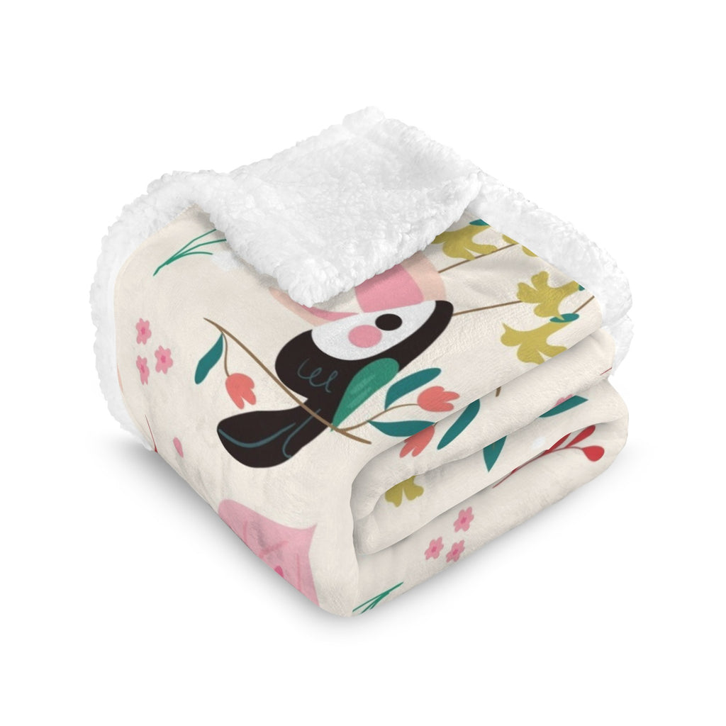 Toucans In Pink - Double-Layer Fleece Blanket 51"x59"