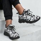 Graffiti Black Women's Twisted Sole Sneakers