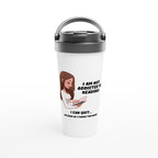 I Am Not Addicted To Reading - White 15oz Stainless Steel Travel Mug Default Title Travel Mug Globally Fulfilled reading