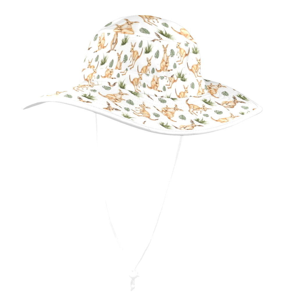 Kangaroos Wide Brim Bucket Hat Wide Brim Bucket Hat animal Australia Printed Offshore