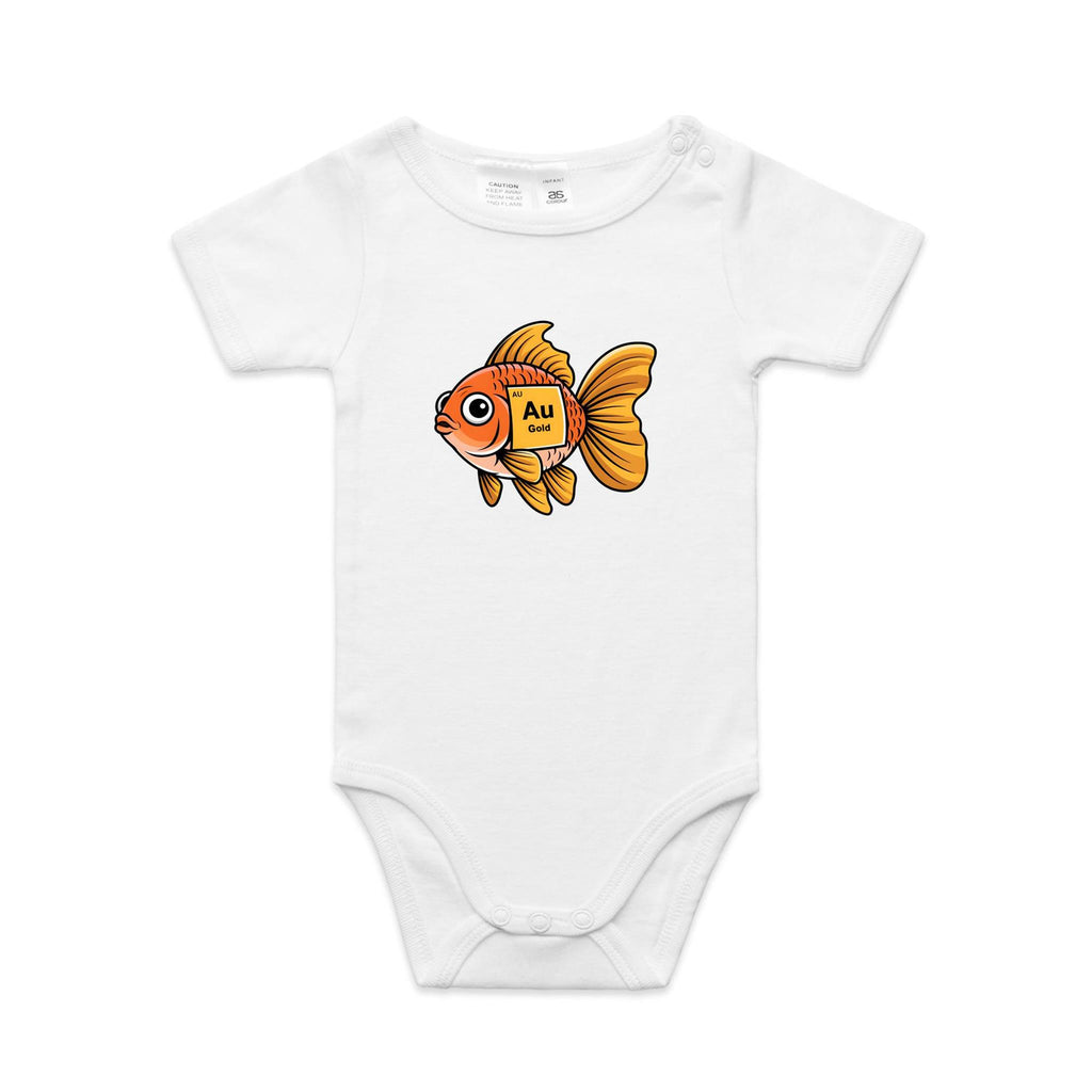 Gold Fish Periodic Table AS Colour Baby Bodysuit