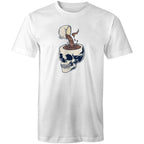 Coffee Skull - Mens T-Shirt White Mens T-shirt Coffee Printed In Australia