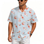 Summer Swim Men's Crinkle Hawaiian Shirt