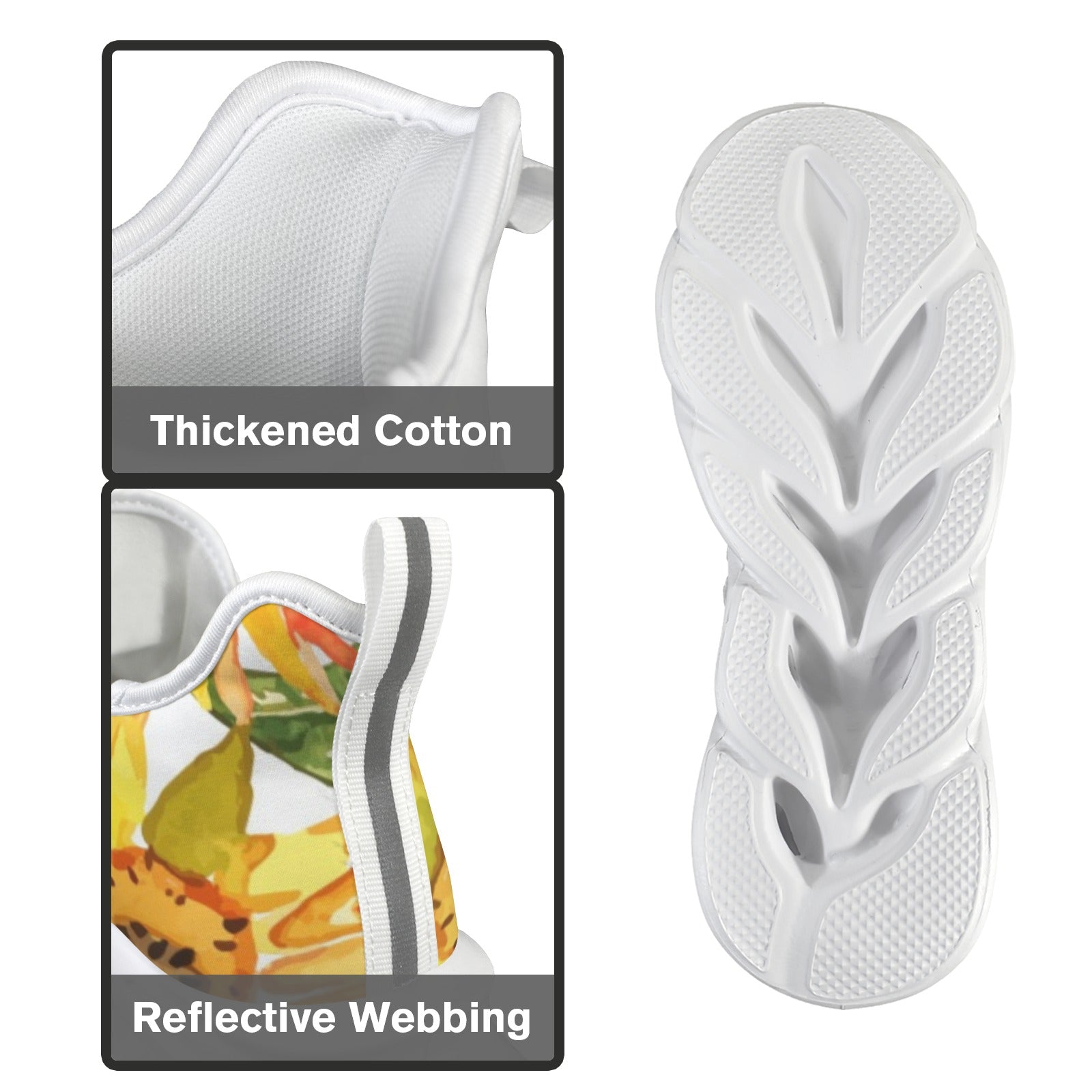 Watercolour Sunflower Women's Twisted Sole Sneakers
