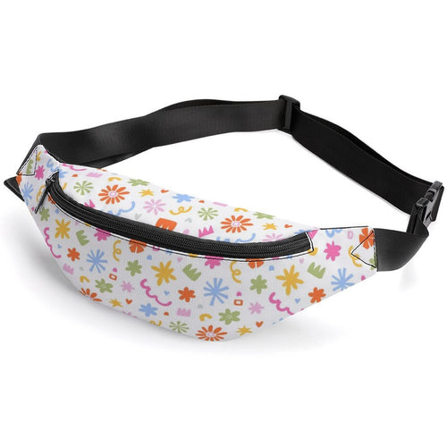 Abstract Colourful Shapes Bum Bag / Fanny Pack white 36*15cm Bum Bag / Fanny Pack Printed Offshore