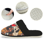 All The Dogs Men's Fur Trim Thick-Sole Indoor Slippers Men's Fur Trimmed Slippers animal Printed Offshore