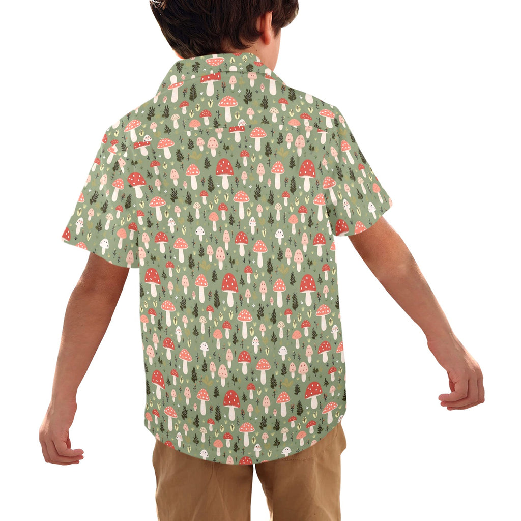Mushroom Garden - Junior Kids Hawaiian Shirt