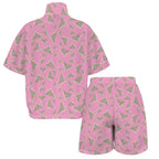 Fairy Bread Pink Women's Windbreaker Short Set Women's Windbreaker Short Set Food Printed Offshore
