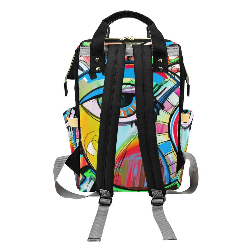 Graffiti Bird - Multi-Function Backpack, Nappy / Diaper Bag