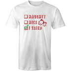 Santa's List, Naught, Nice, I Tried, Christmas - Mens T-Shirt White Mens Christmas T-shirt Christmas Printed In Australia