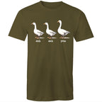 Duck Duck Goose - Mens T-Shirt Army Green Mens T-shirt animal Games Printed In Australia