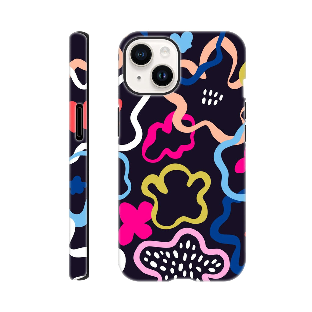 Colour Abstract Shapes - Apple iPhone Tough case iPhone 14 iPhone Tough Case Globally Fulfilled