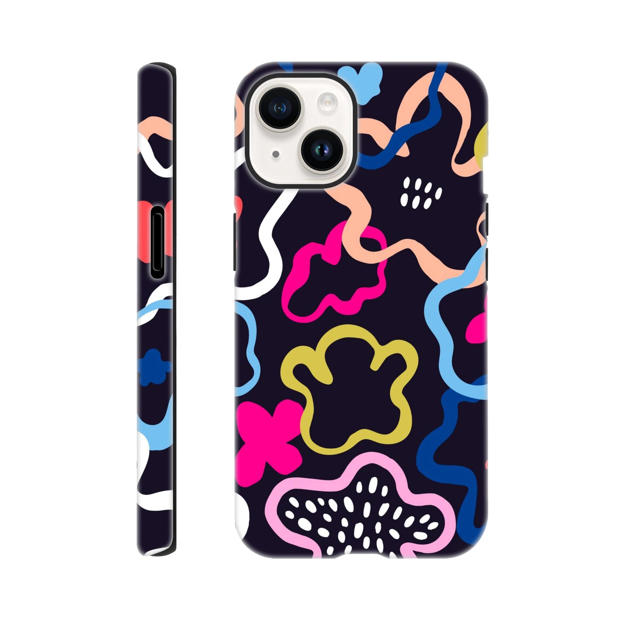 Colour Abstract Shapes - Apple iPhone Tough case iPhone 14 iPhone Tough Case Globally Fulfilled