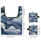 Japanese Waves Foldable Shopping Bag