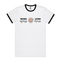 More Espresso, Less Depresso Men's AS Colour Ringer Tee White Black Ringer T-Shirt Coffee Printed In Australia