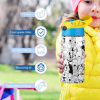 Dogs In Black And White - Little Kids Water Bottle Little Kids Water Bottle animal Printed Offshore