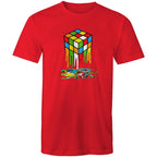 Melting Game Cube - Mens T-Shirt Red Mens T-shirt Games