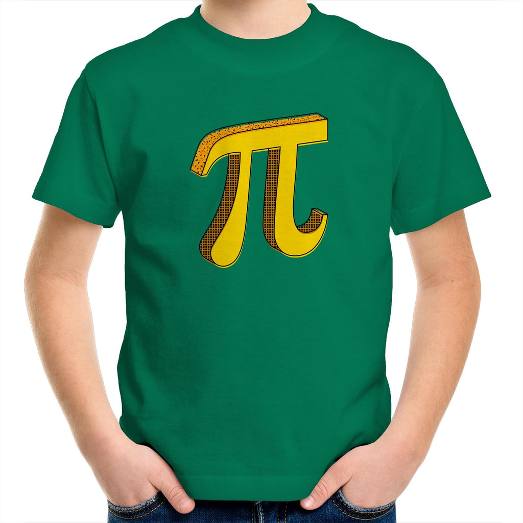 Pi - Kids Youth T-Shirt Kelly Green Kids Youth T-shirt Printed In Australia Science