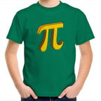 Pi - Kids Youth T-Shirt Kelly Green Kids Youth T-shirt Printed In Australia Science