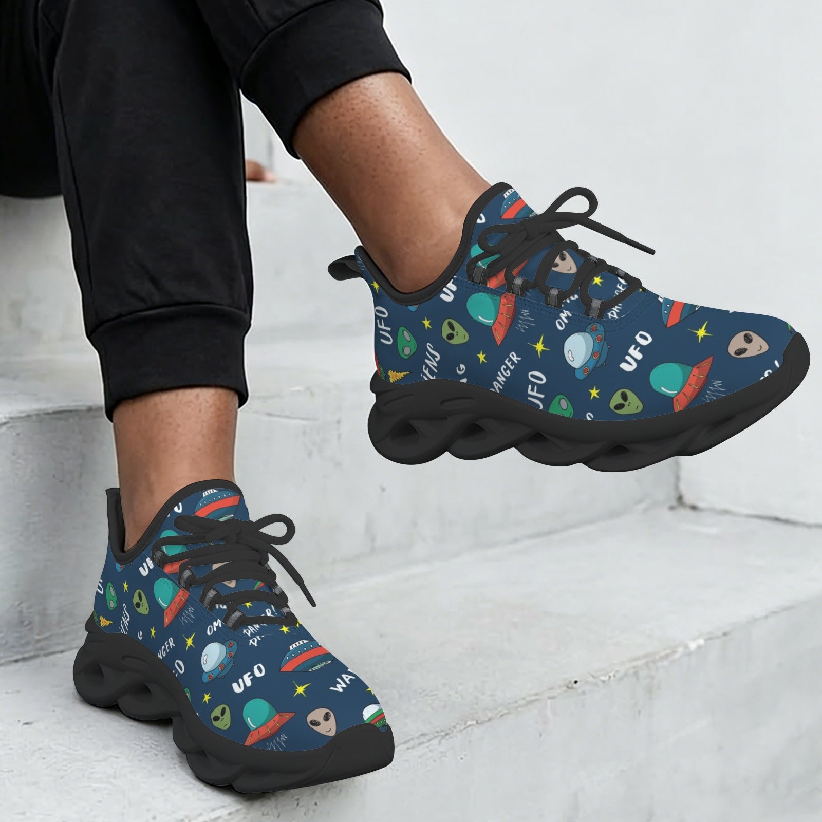 UFO's And Aliens Women's Twisted Sole Sneakers