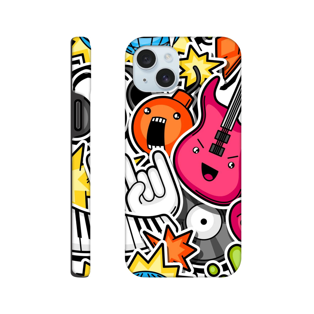 Sticker Music - Apple iPhone Tough case iPhone 15 Plus iPhone Tough Case Globally Fulfilled Music