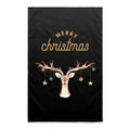 Merry Christmas Reindeer - AS Colour Tea Towel Default Title Christmas Tea Towel Christmas Printed In Australia