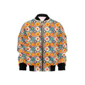 Happy Retro Flowers Kids Bomber Jacket XL Kids Bomber Jacket Printed Offshore Retro