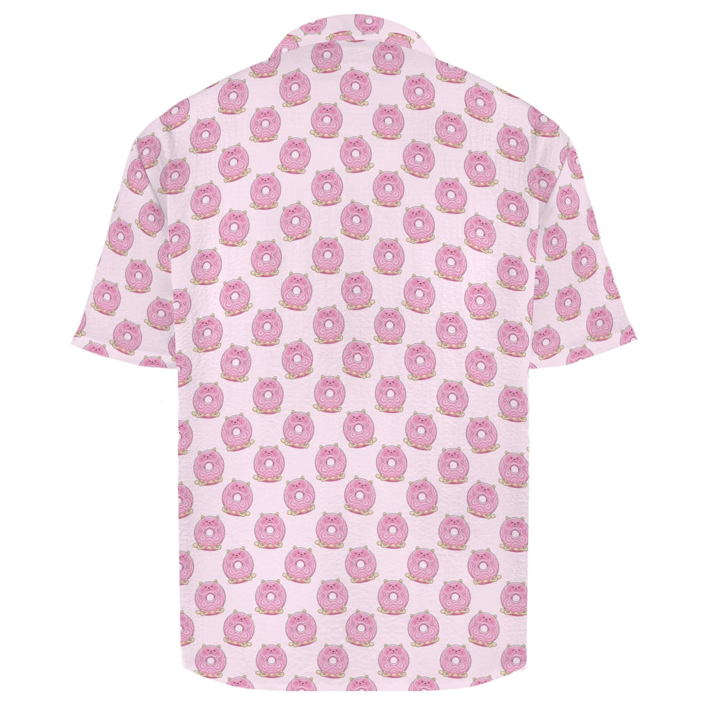 Cat Doughnuts Men's Crinkle Hawaiian Shirt